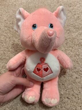 Vintage 2003 Care Bear Cousins Lotsa Heart Elephant 8" Plush Stuffed Animal